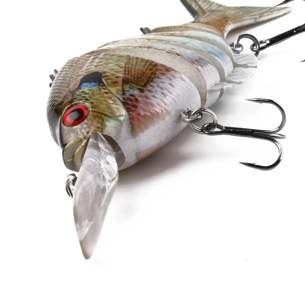 HENGJIA Depth Diving Sinking Wobblers 6 Segments Fishing Lures Multi Jointed Tackle 10CM 12.7G | Спорт и развлечения