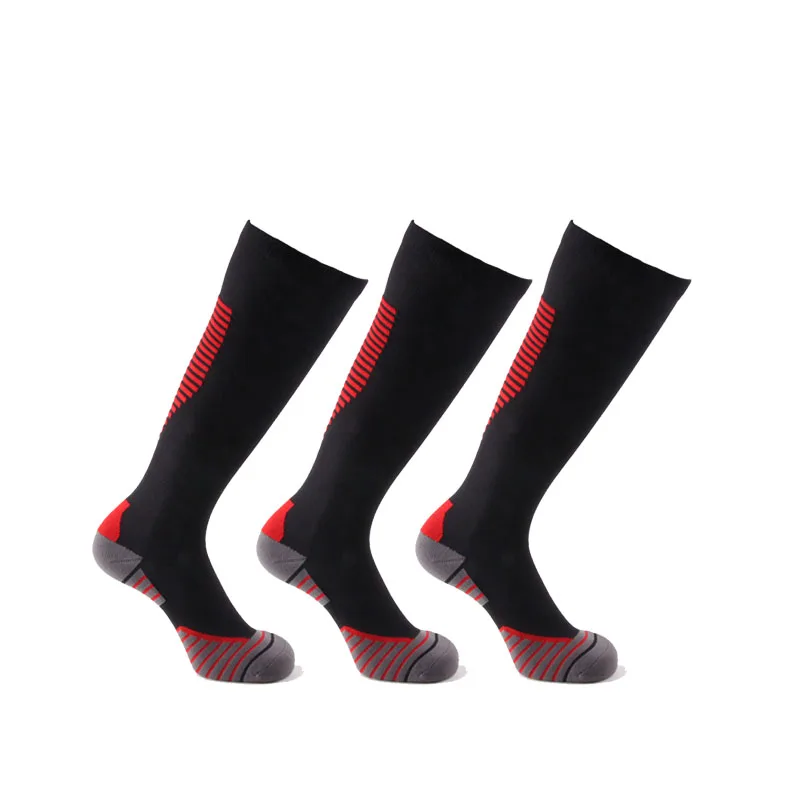 3 pairs Red Компрессионные носки Для мужчин и Для женщин 20-30 мм, медсестер, перелет и беременности и родам Беременность и уменьшить дискомфорт и отек носки - Цвет: 3 pairs Red