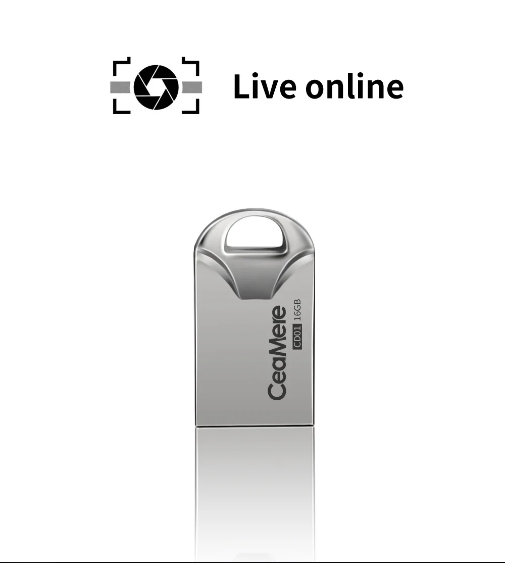 Ceamere CD01 USB флеш-накопитель 8 ГБ/16 ГБ/32 ГБ/64 Гб мини-накопитель металлический флеш-накопитель 2,0 флеш-накопитель карта памяти USB диск 1 ГБ/2 ГБ USB