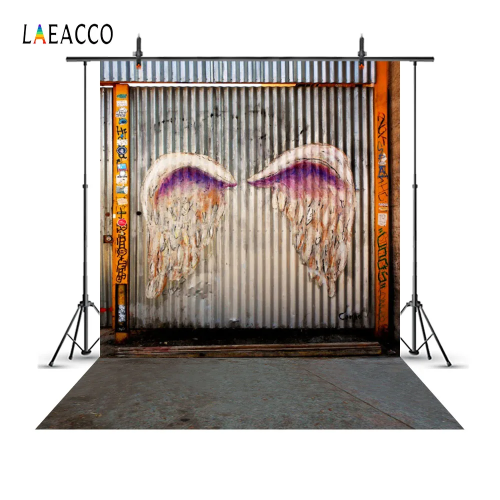Laeacco Photography Backdrops Unique Angel Wing Pattern Wall Child Portrait Photographic Backgrounds Photocall Photo Studio | Электроника