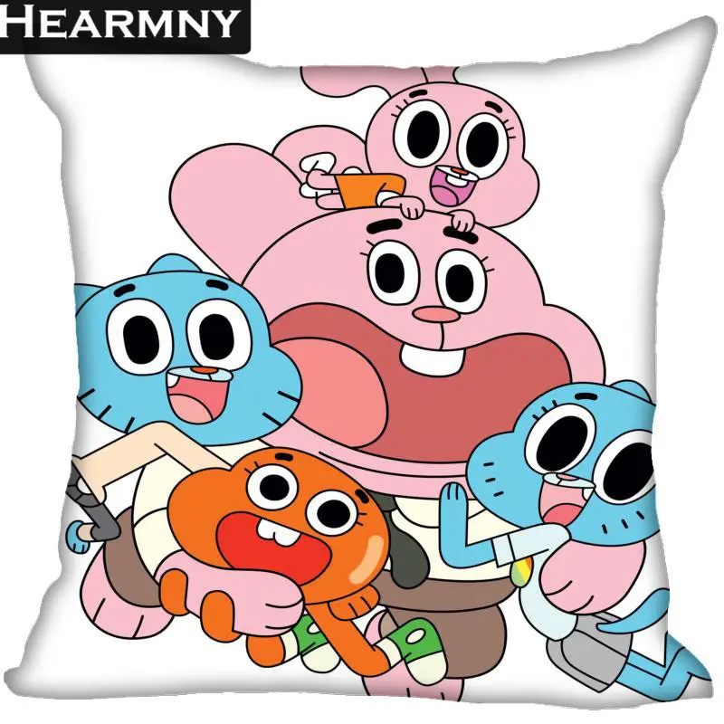 Пользовательские Gumball удивительный мир декоративная наволочка квадратная на молнии наволочка 35X35,40x40,45x45 см(одна сторона - Цвет: 1