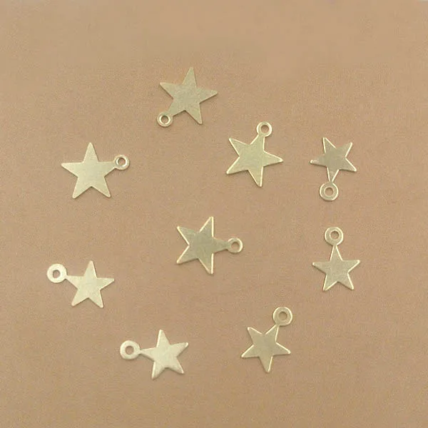 Необработанные латунные Металлические Пустые винтажные звёзды в форме шармов
