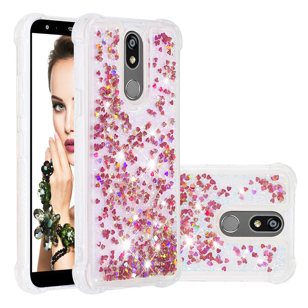 Шикарный роскошный Жидкий чехол с сияющими блестками для LG V40 ThinQ K12 Plus K40 Stylo 5 4 Q