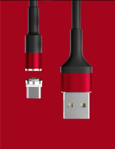 Red Color Магнитный кабель 5 V/3A 9В/1.67A Плетеный светодиодный Тип C Micro usb-кабель для передачи данных(синхронизации) и зарядки USB с магнитными разъемами для Зарядное устройство кабель для передачи данных для iPhone samsung huawei Xiaomi - Тип штекера: Red Color