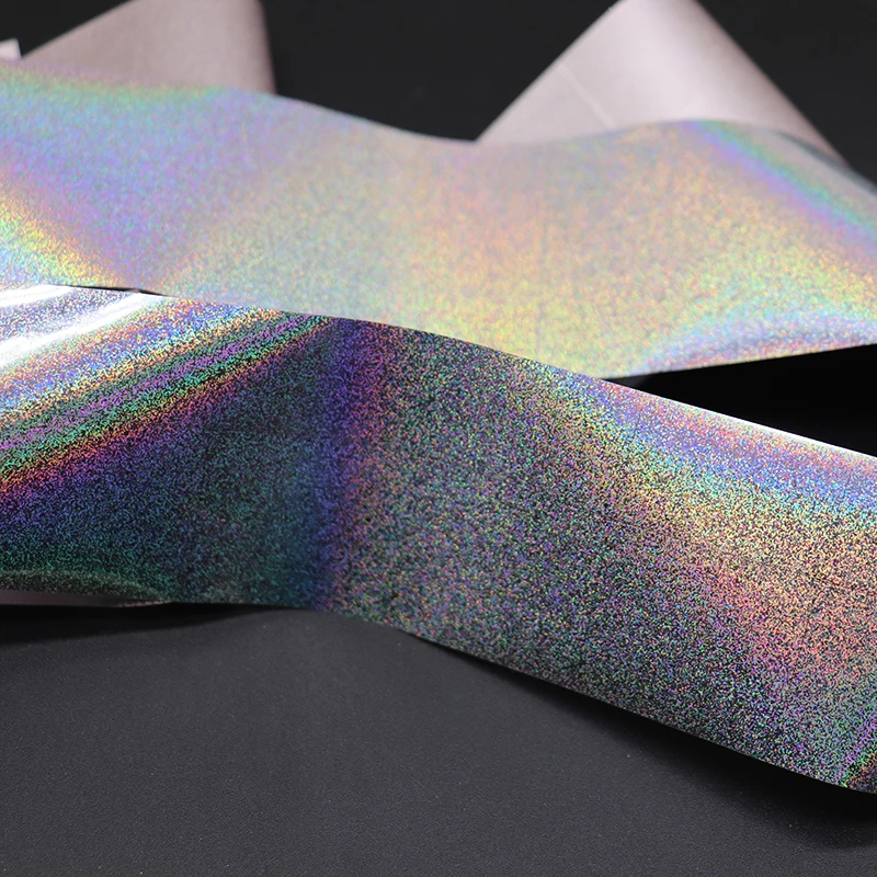 Голографическая Серебристая Лазерная Фольга для ногтей 100 см рулон фольги