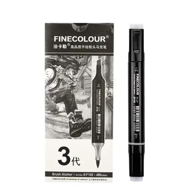 EF102 OF 1 BOX Finecolour EF102 EF101 EF100 чернила на спиртовой основе пустые ручки маркер Замена ручка головка Профессиональный рисунок искусство маркеры Новые - Цвет: EF102 OF 1 BOX