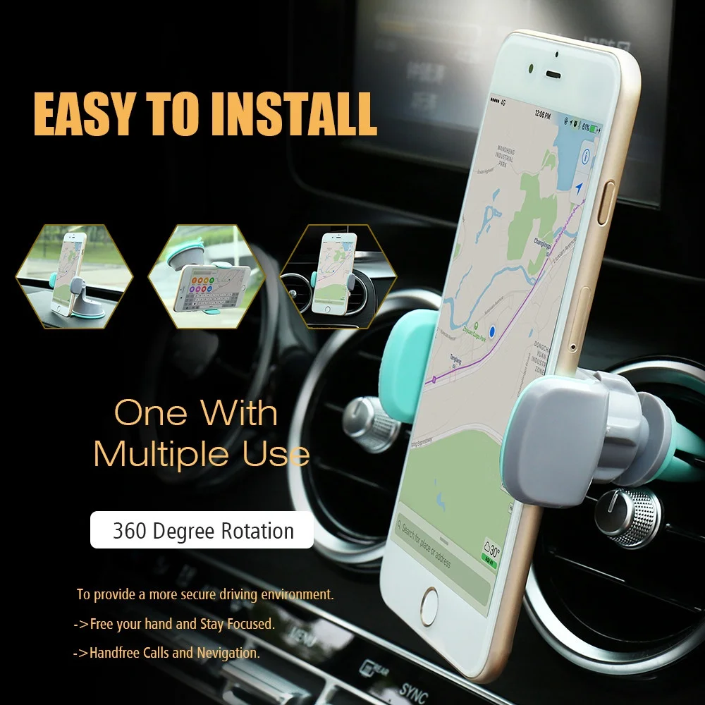 KISSCASE Car Phone Holder Stand Air Vent Mount Windshield Universal For Smart in Support telefon tutucu | Мобильные телефоны и