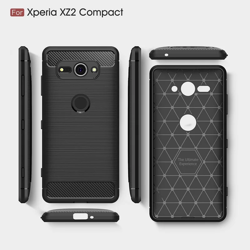 1 шт. телефона Чехол для Sony XZ2 углерода Волокно ТПУ противоударный чехол