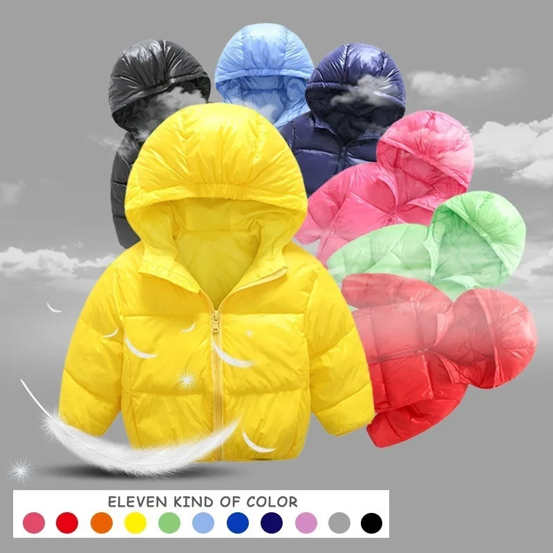 Детское зимнее теплое пальто на молнии пуховик Новое поступление Повседневная