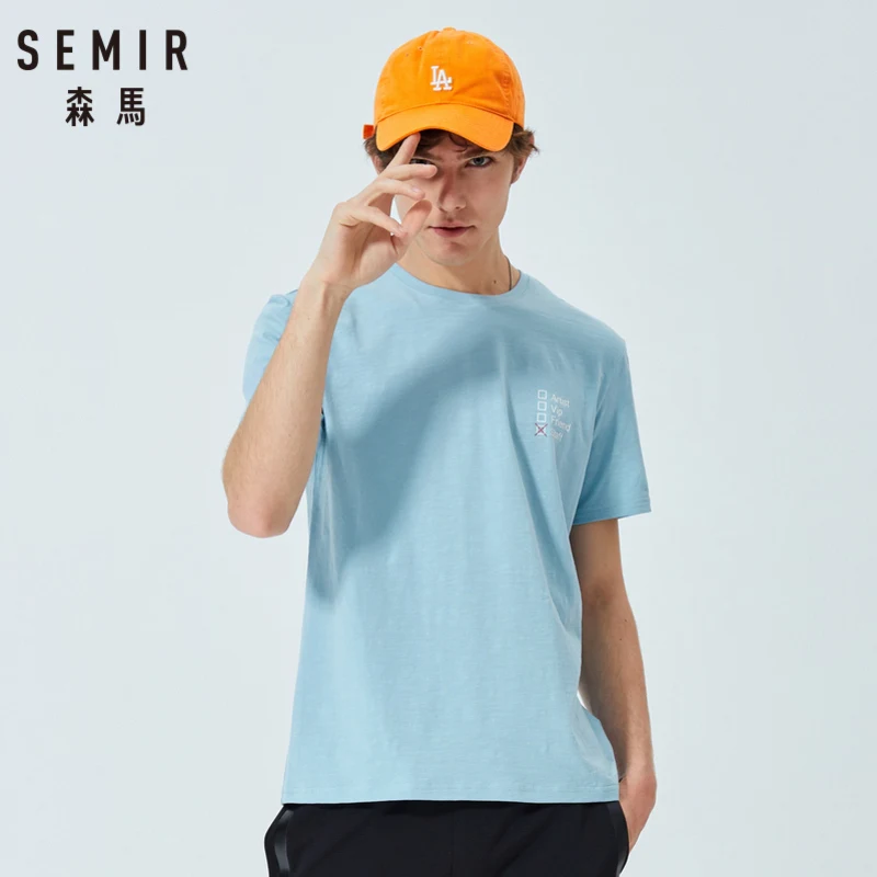 Мужская футболка с коротким рукавом SEMIR Повседневная круглым вырезом и принтом в