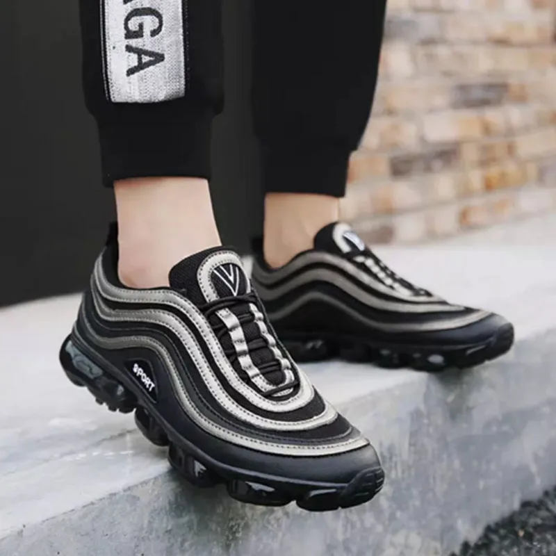 Модная Новая Осенняя мужская повседневная обувь трендовые серебряные лоферы