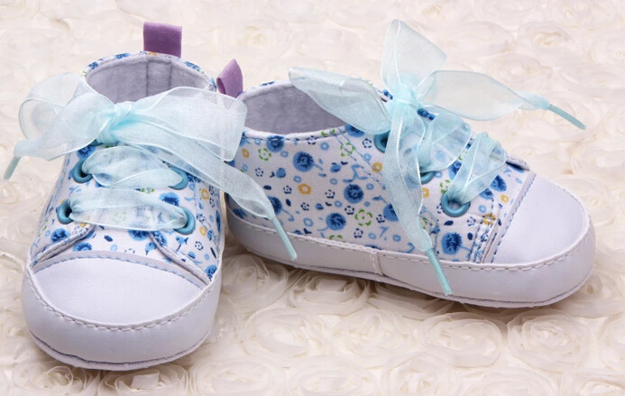 Новый бренд для новорожденных детей Цветочная мягкая подошва обувь младенец