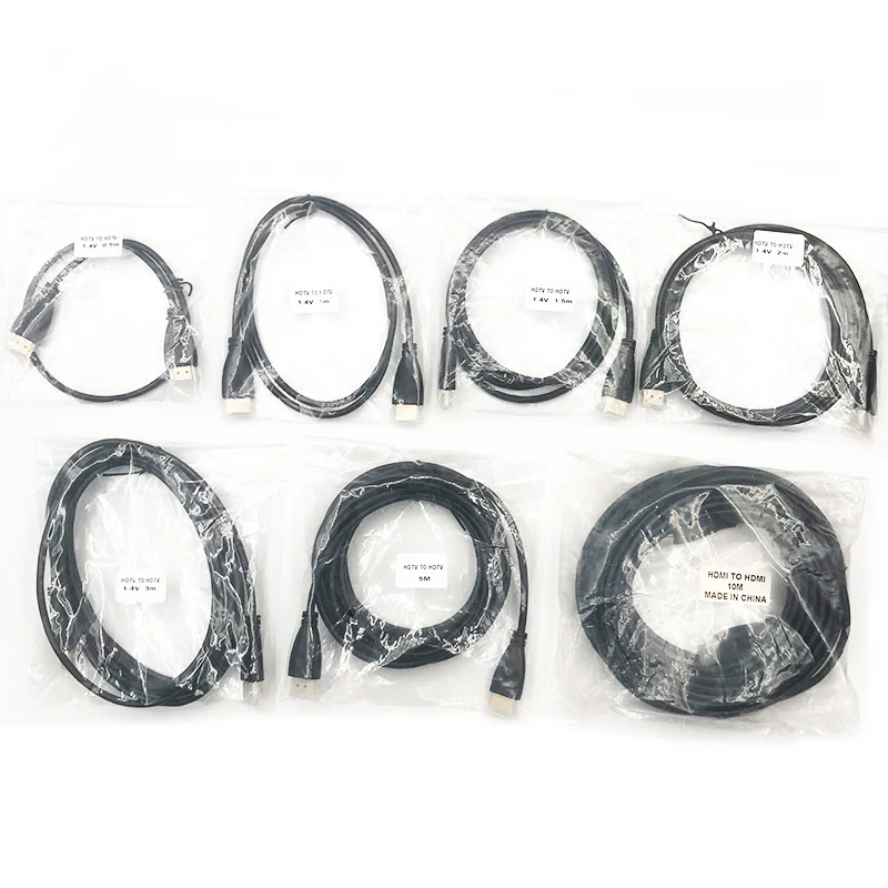 Высокоскоростной hdmi-hdmi кабель 0,5 м 1 м 1,5 м 2 м 3M 5 м 10 м 15 м позолоченный штекер hdmi кабель 1,4 Версия 1080p 3D для HDTV xbox PS3