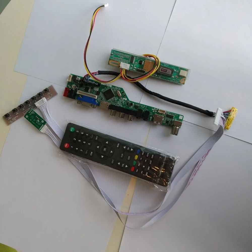 ТВ HDMI AV VGA USB драйвер карты ТВ 56 ЖК-дисплей светодиодный контроллер доска комплект для LP154WX4(Tl)(E1)/TLE2 1280X800 15," монитор