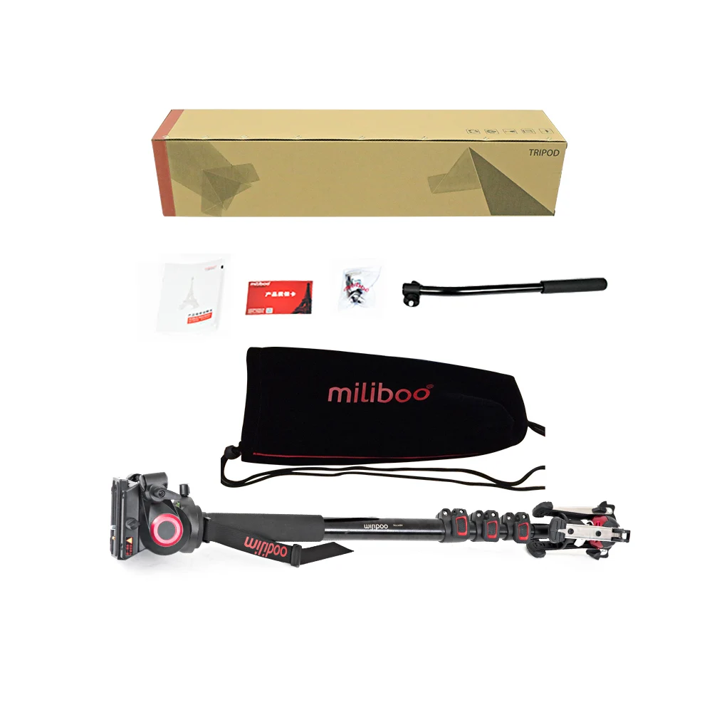 Miliboo MTT705AS алюминиевый Портативный монопод с жидкой головкой для камеры для видеокамеры/DSLR Профессиональный штатив для видео 7" Максимальная высота