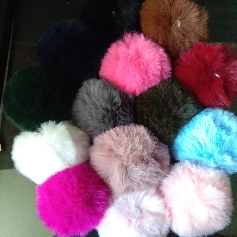 12 шт./лот новая мода помпоны из искусственного меха Бобра и кроличьего шаровая