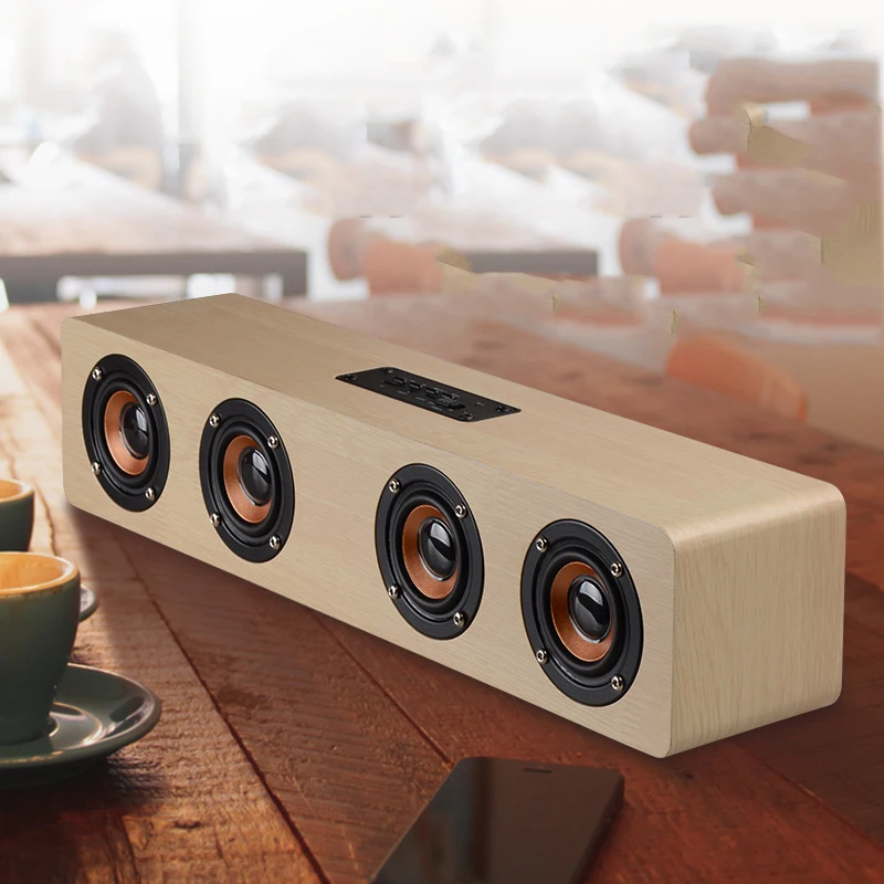 Queenview HIFI беспроводной Bluetooth динамик большой мощности 12 Вт портативный сабвуфер стерео Саундбар TF FM Колонка s для ПК телефонов