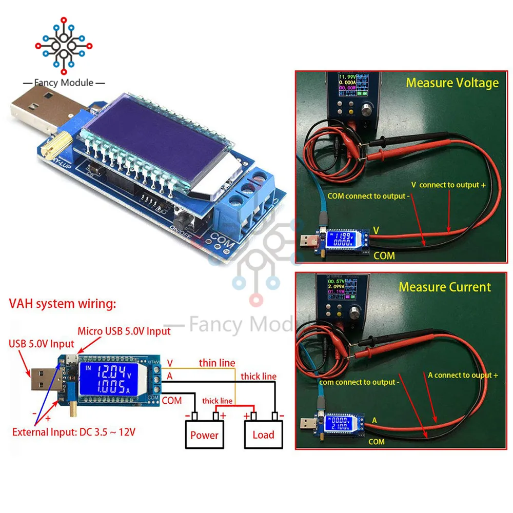 

USB-адаптер с ЖК-дисплеем, 5 В в DC 1,2-24 в 3,3 В 9 в 12 В