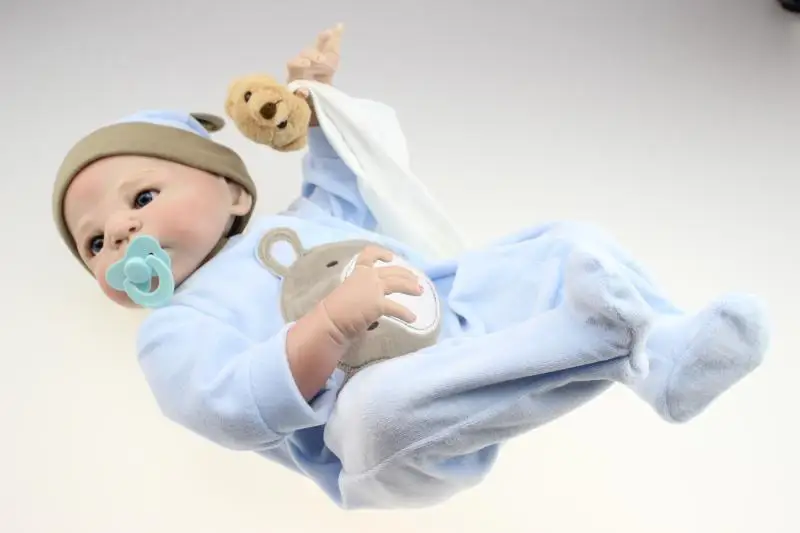 Около 58 см силиконовые куклы для новорожденных реалистичные детские игрушки