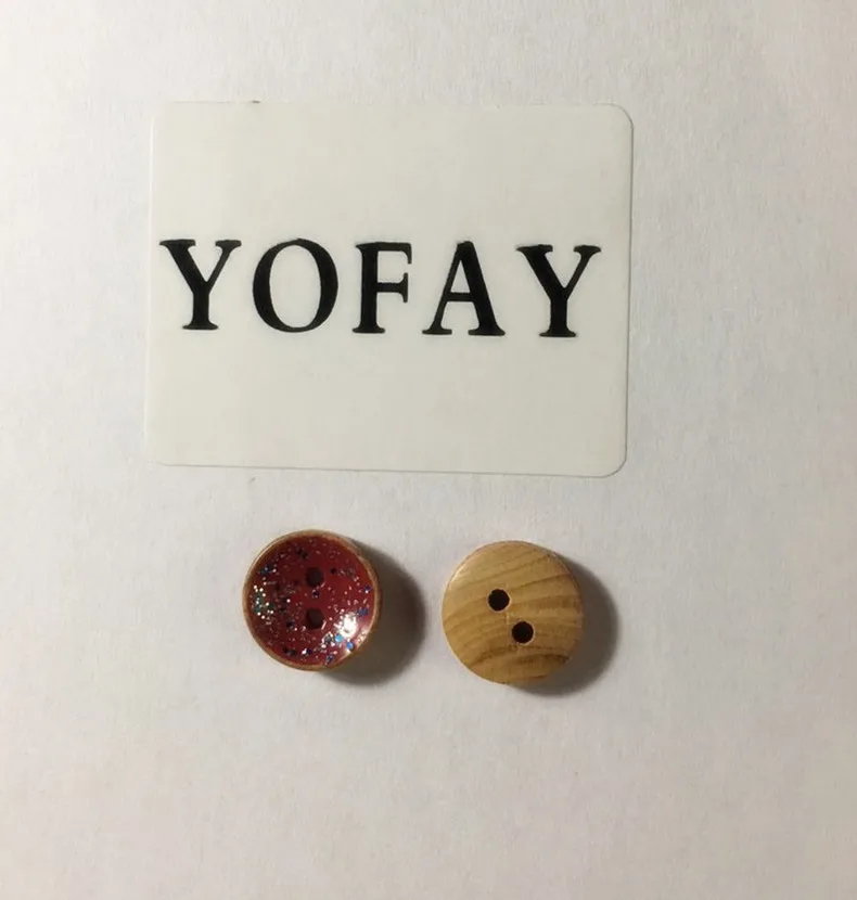 YOFAY 50 ⑤ упак. Кокосовая Скорлупа 2 отверстия Кнопка для рисования