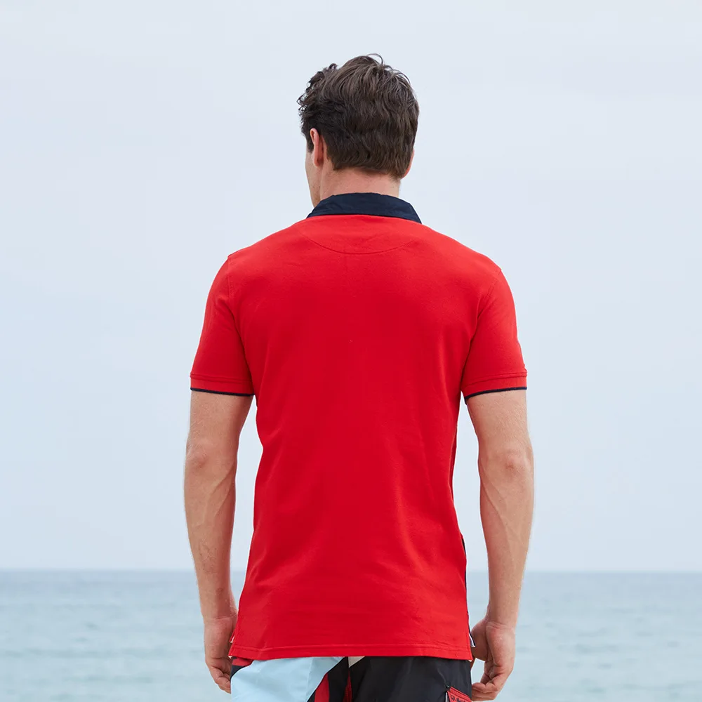 Модная 100% хлопковая Мужская рубашка поло с дышащим принтом и коротким рукавом