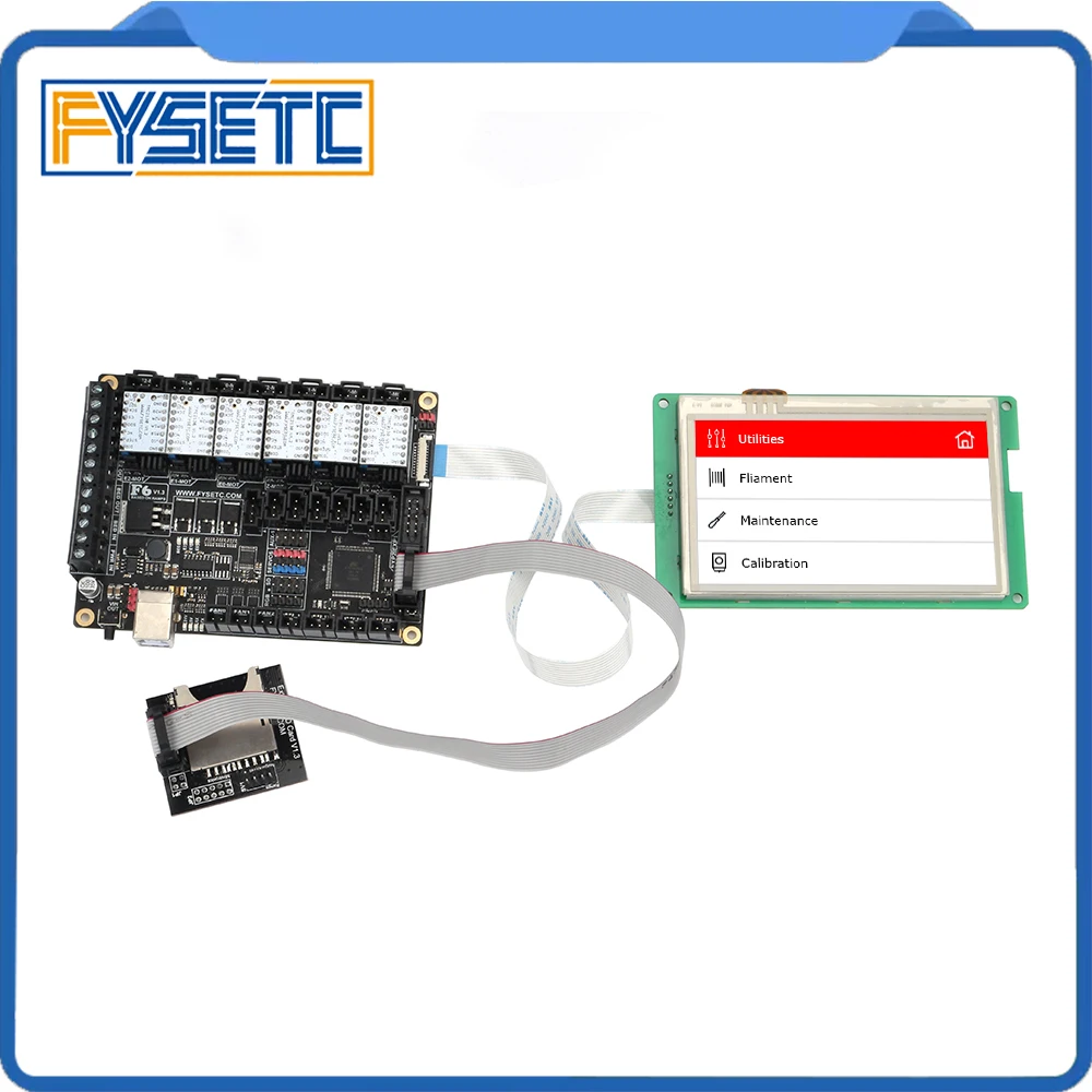 Материнская плата все в одном FYSETC F6 V1.3 + сенсорный экран 4 3 дюйма 6 шт. TMC2100/TMC2208 /TMC2130