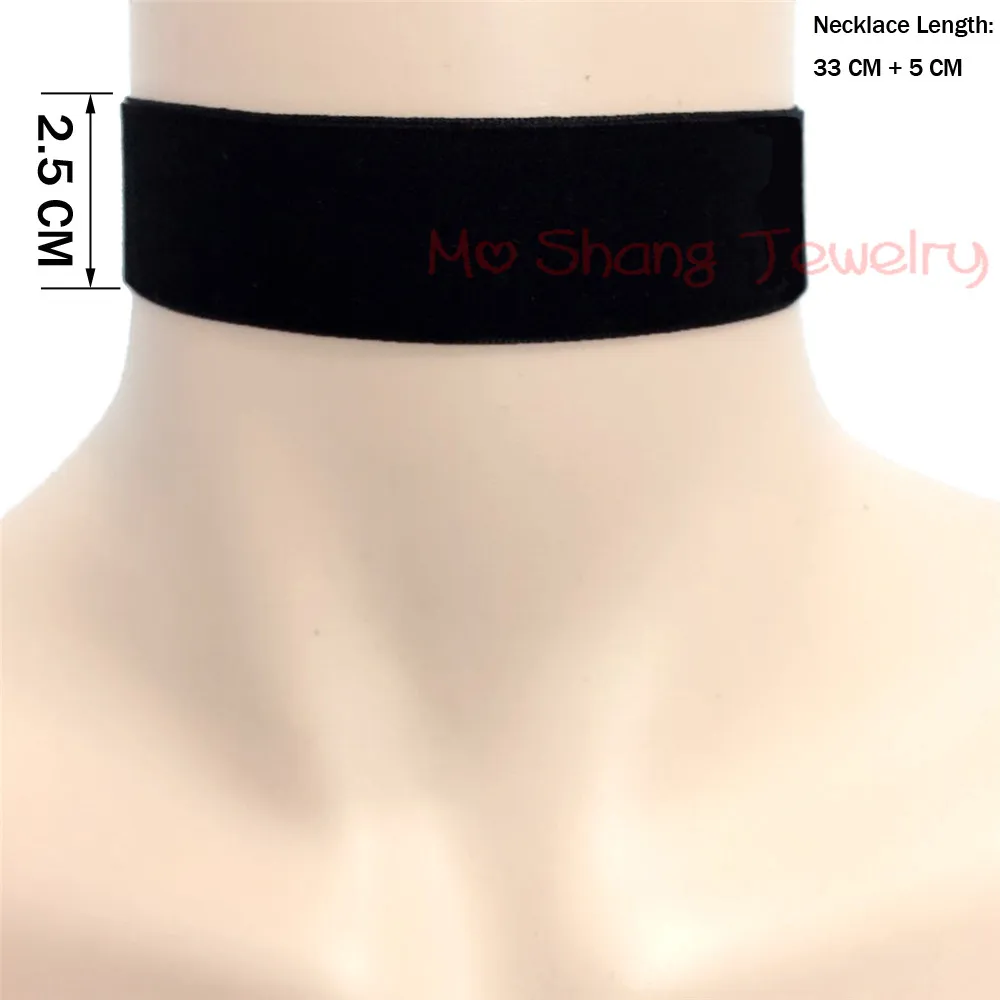 Бархатный воротник в стиле Харадзюку короткое ожерелье черного или белого цвета