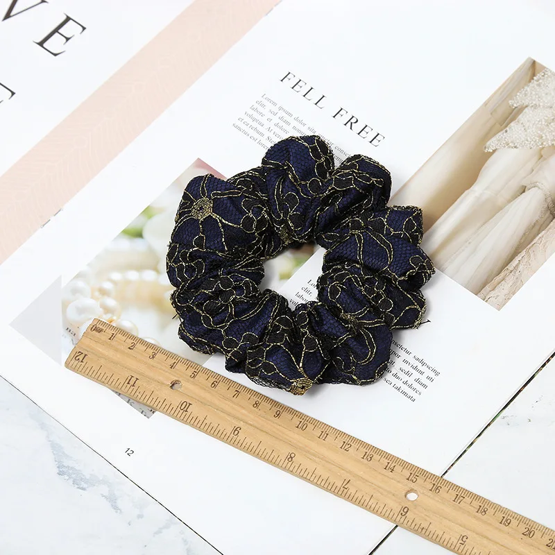 

New Fashion version of Golden rim Lace fabric circle women's rubber band head ring jewelry Accessorie Headwear
