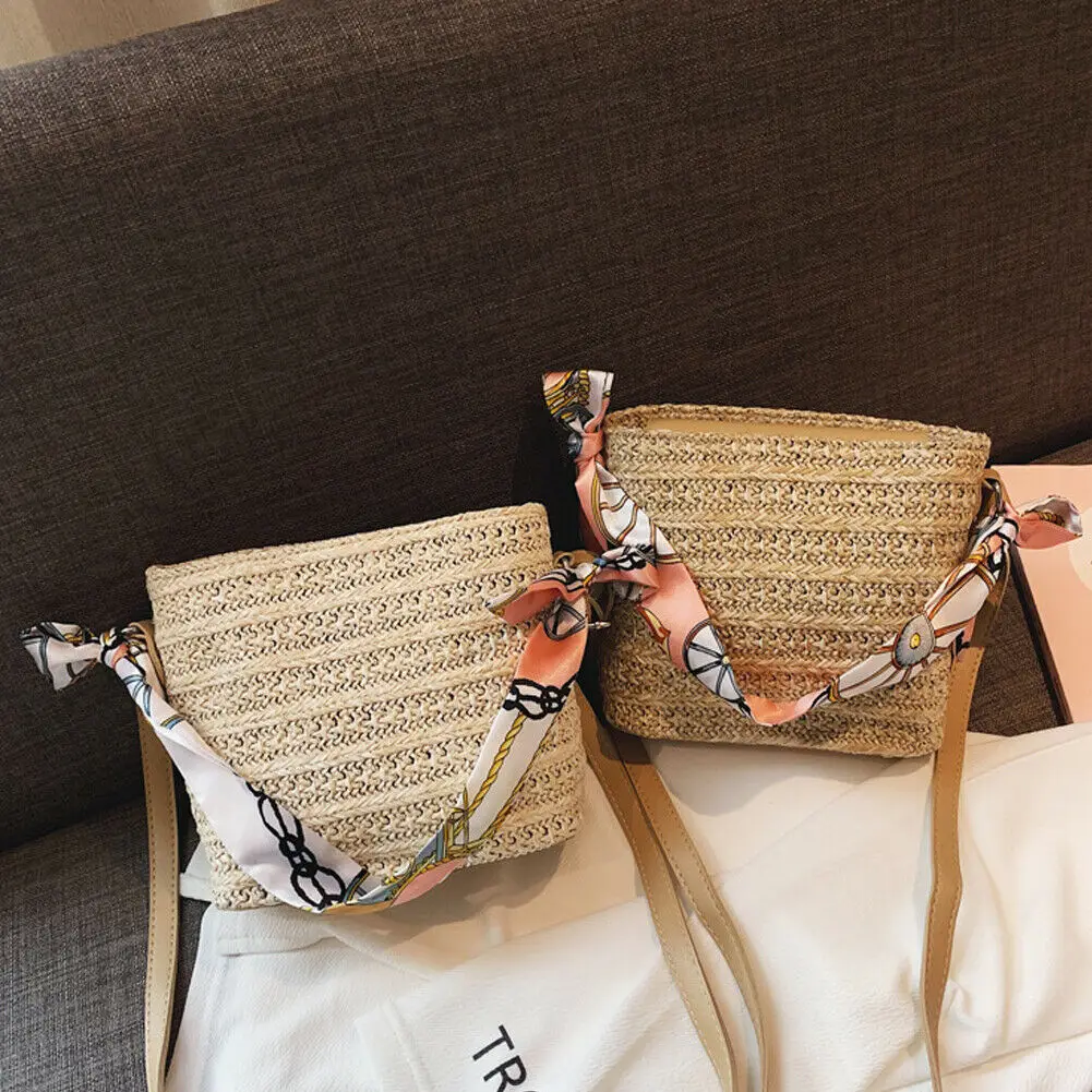 2019 женские сумки-мессенджеры Лидер продаж ленты тканые одного плеча Crossbody летние