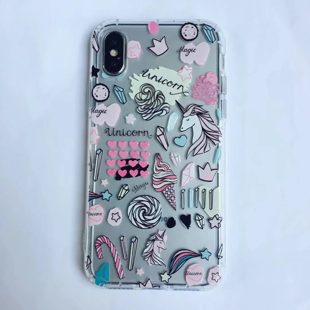 Новый прозрачный мягкий силиконовый чехол с милыми цветами для iphone 8 7 plus iPhone X