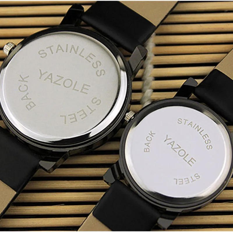 Часы YAZOLE для влюбленных женщин и мужчин модные наручные часы с кристаллами