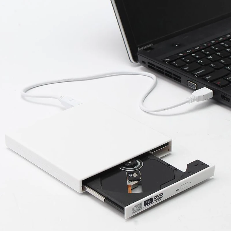 KuWfi USB 2 0 Внешний DVD RW CD привод записи горелки CD/DVD -ROM плеер для WINDOWS XP/7/8/10 Mac ноутбука