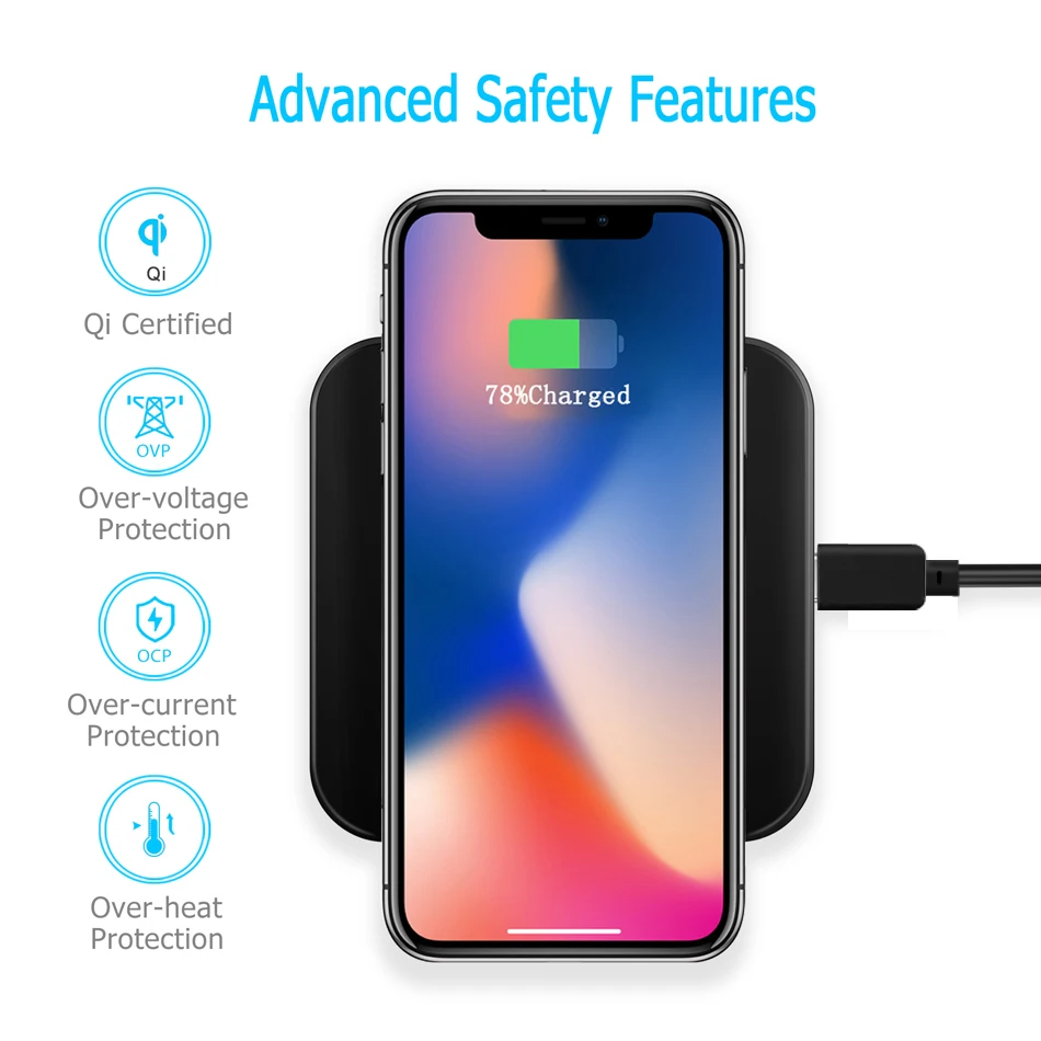 Qi Беспроводное зарядное устройство для Google Pixel 3 быстрое XL беспроводное