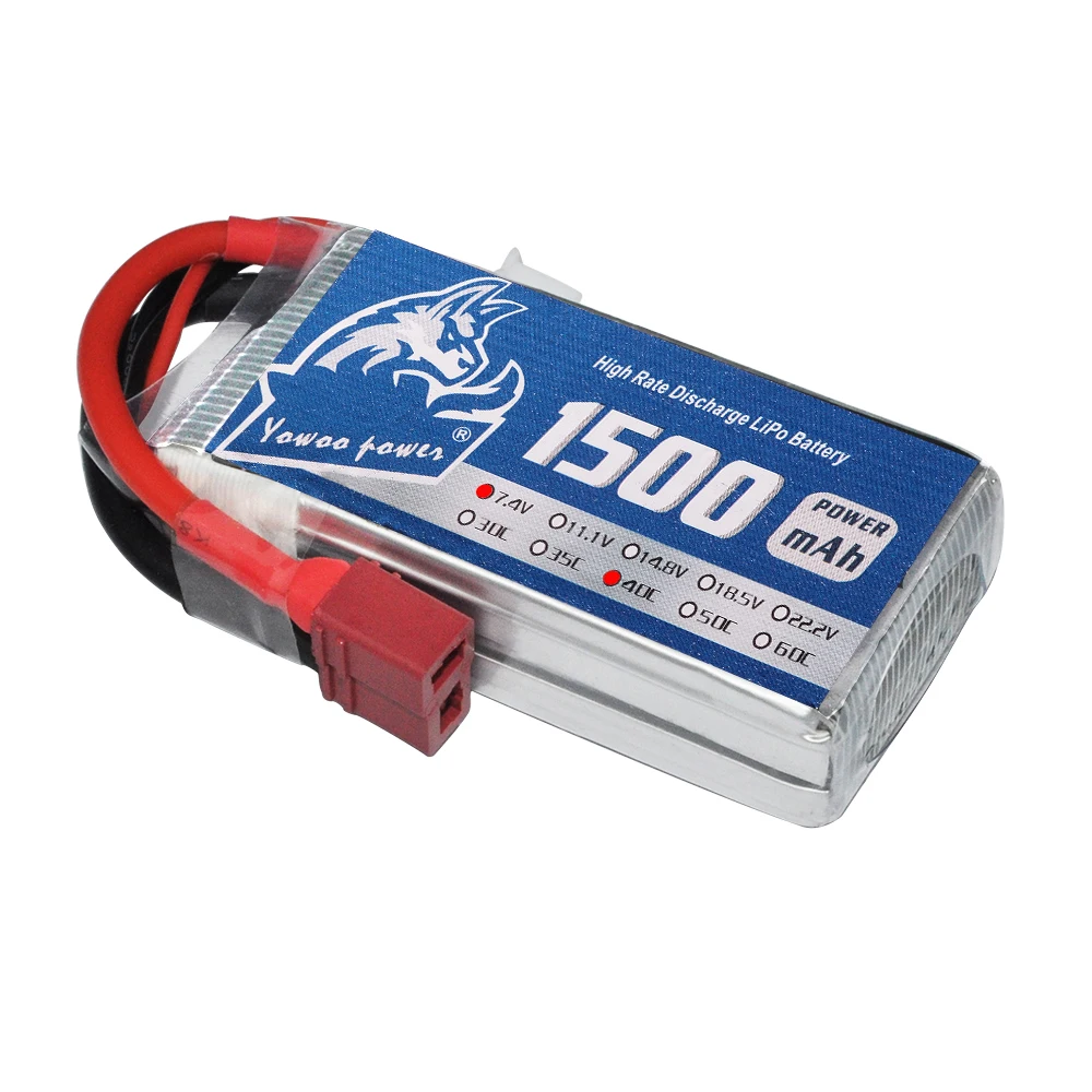 Аккумуляторная батарея YOWOO Power 7 4 В 11 1 14 8 в 18 5 22 2 1500 мАч 40C 60C 2S 3S 4S 6S Lipo для