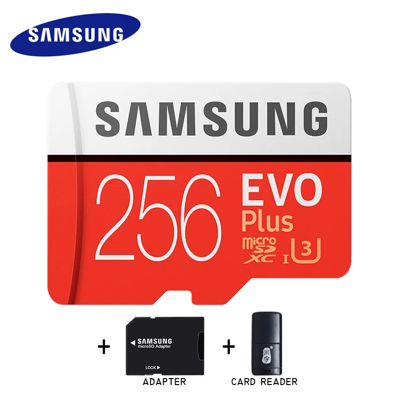 256G and reader SAMSUNG Micro SD карта 128 Гб 64 ГБ 32 ГБ 256g высокоскоростная карта памяти класса 10 U3 SDHC SDXC Microsd 16 Гб для go pro/смартфона - Емкость: 256G and reader