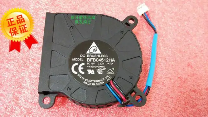 Оригинальный трехлинейный охлаждающий вентилятор для проектора Delta DC12V 0.20A BFB04512HA 45*45*10 мм