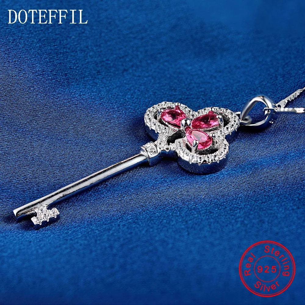 Новое поступление 925 Серебряное ожерелье для женщин AAAA Качество Циркон брелок