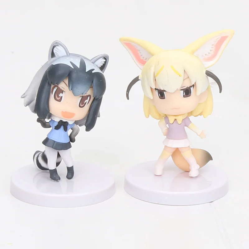 5 см 3 шт./компл. аниме Kemono Friends Fennec Serval Common из енота ПВХ фигурка игрушка | Игрушки и