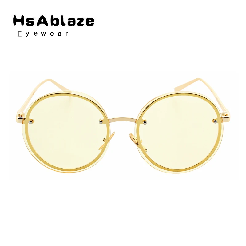Hsablaze очки Новый 2017 круглый Солнцезащитные для женщин Для Защита от солнца Очки