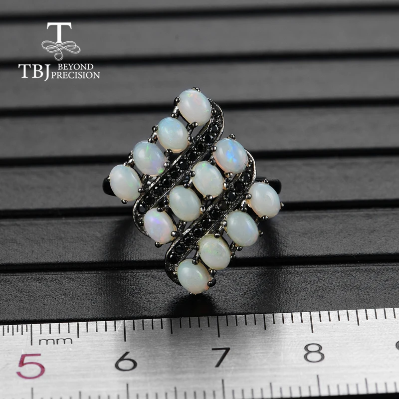 Женское кольцо с натуральным опалом TBJ ювелирное изделие из фиопийского опала 3*4