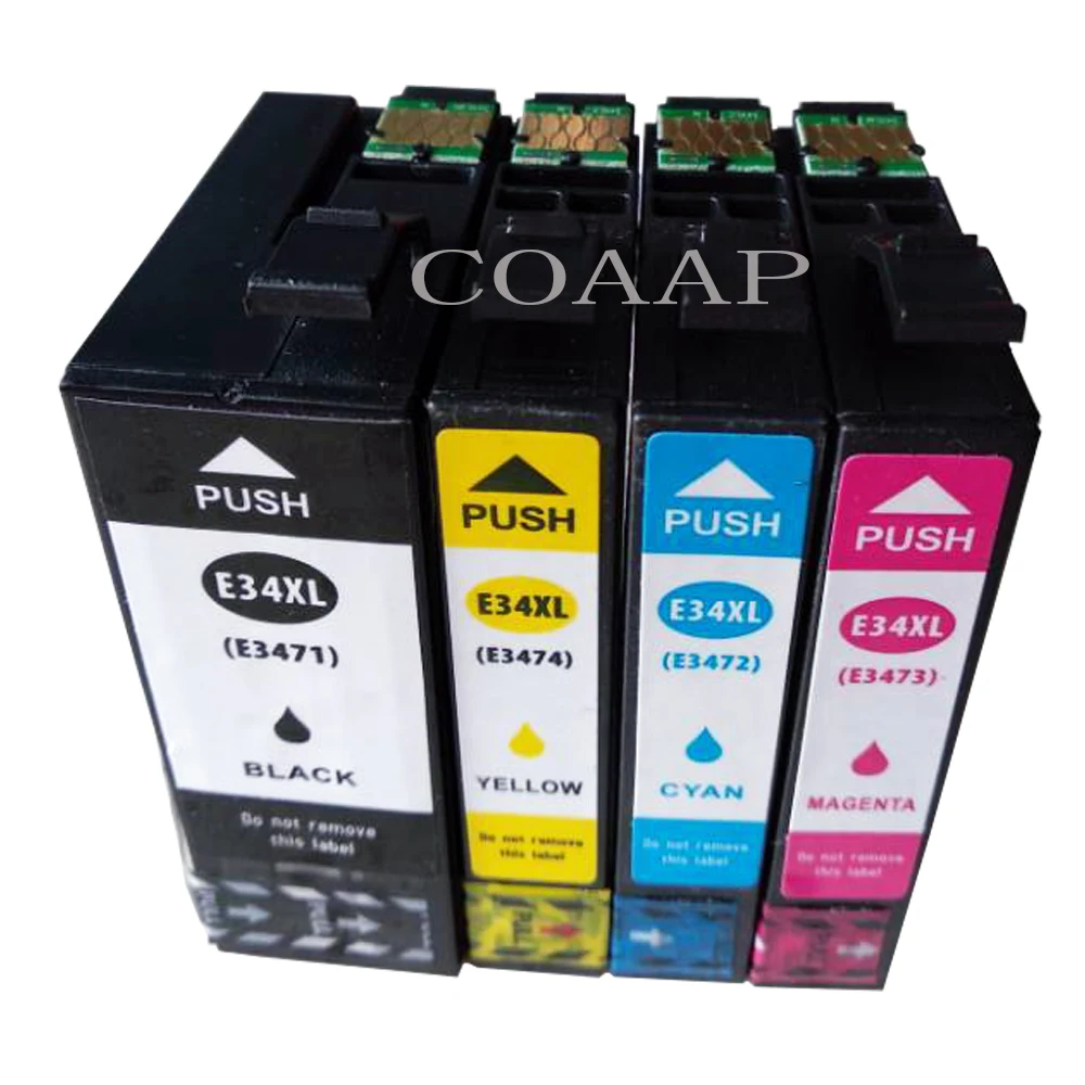 12 Совместимый картридж Epson 34XL T3471 T3472 T3473 T3474 для принтера Workforce pro WF 3720DWF 3725DWF|ink