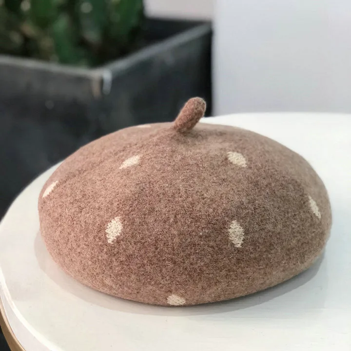 Новые осенние и зимние шерстяные теплые береты Женская Корейская утолщенная маленькая свежая шапка с дизайном «Тыква» одноцветная модная шапка для художника - Цвет: 5