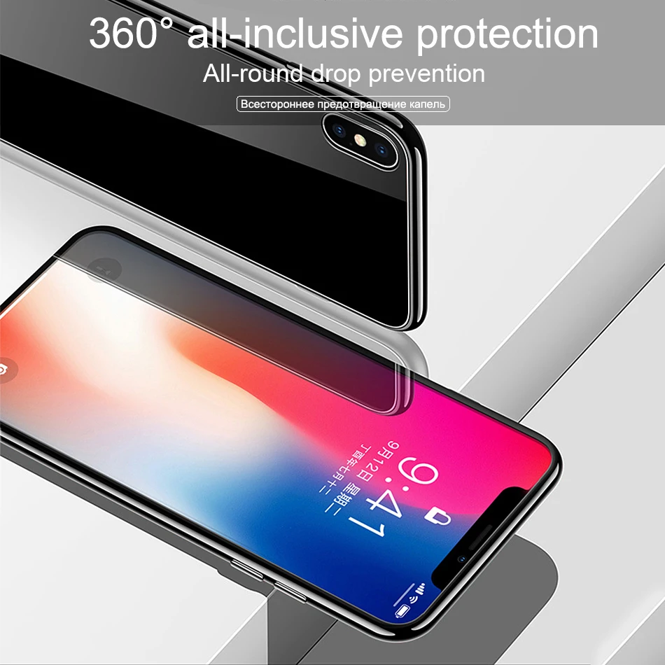 360 Magnetic Adsorption Case For iphone X 10 6s plus 6 s Coque Cover Phone 7 8 Cases Luxury | Мобильные телефоны и