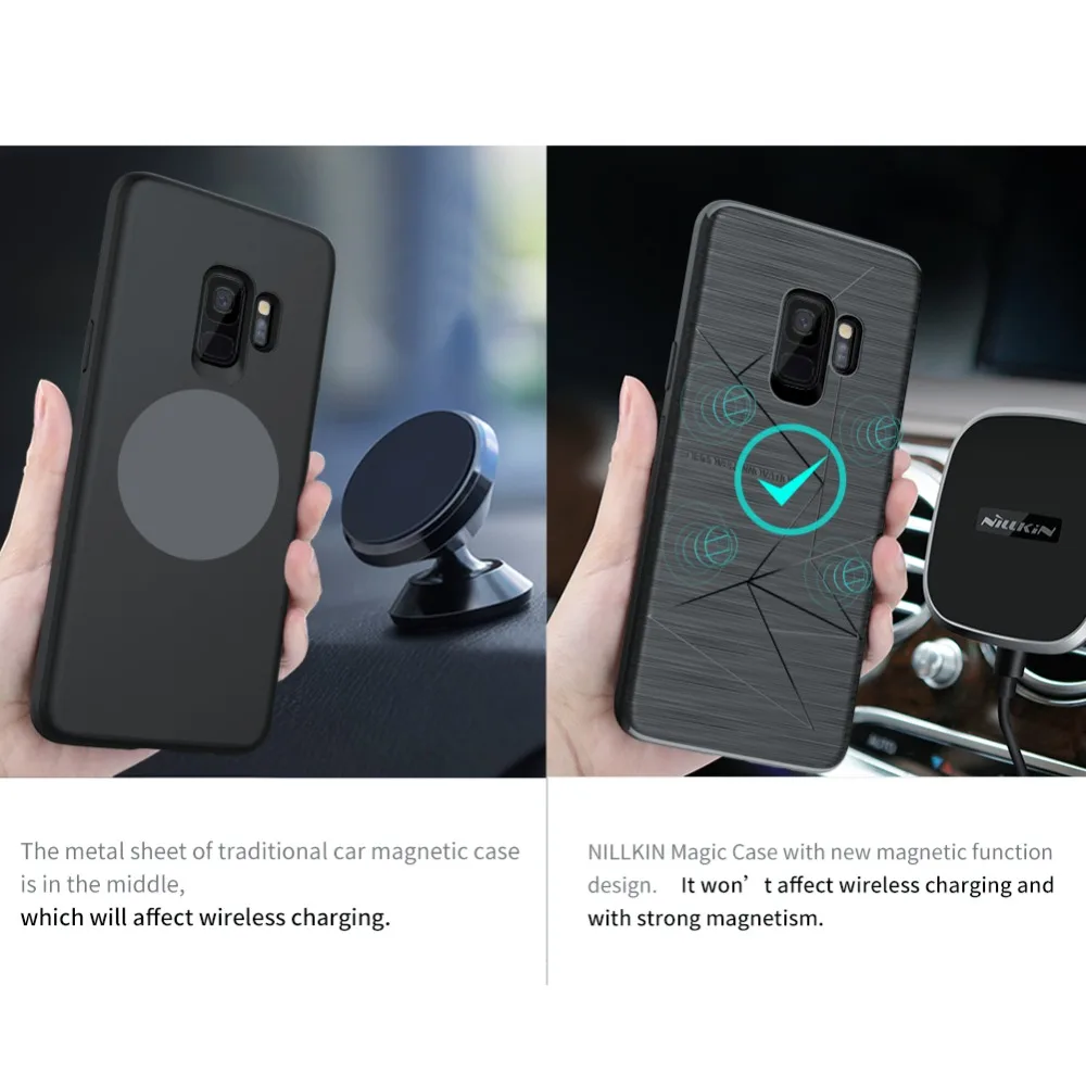 Чехол NILLKIN Magic для Samsung Galaxy S9 + автомобильный магнитный держатель беспроводное