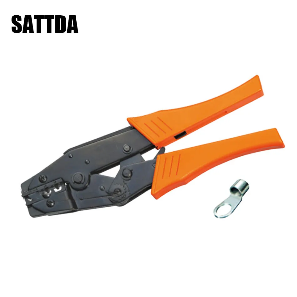 

HS-1016 crimping pliers for non-insulated terminals clamp european style capacity 0.5-10mm2 20-7AWG hand tools
