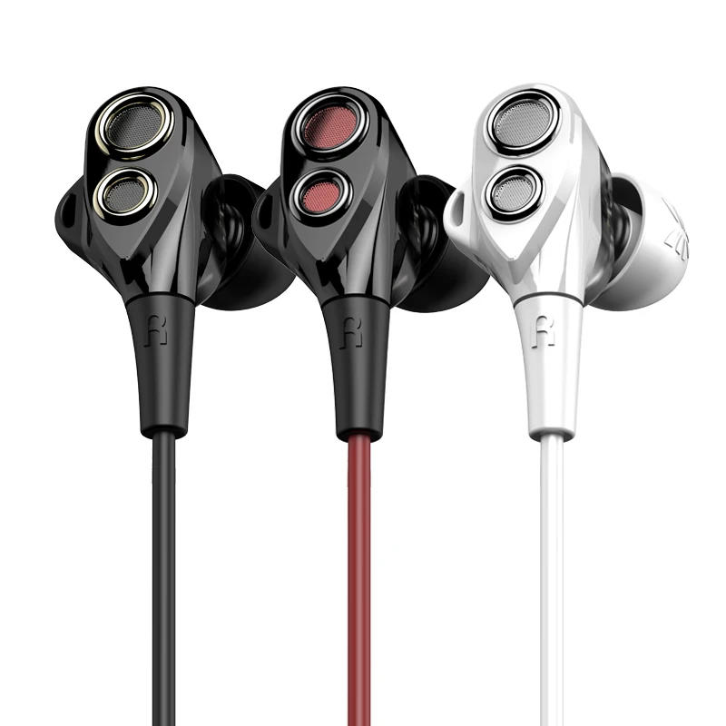 UiiSii 2DD+ 1BA+ четырехъядерный Игровые наушники Hi-Fi супербасы в ухо с регулировкой громкости Шумоподавление для Android/Iphone
