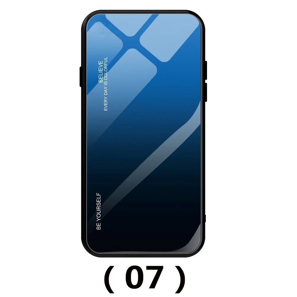 Градиент Авроры для huawei P20 Pro CLT L29 P20Pro закаленное Стекло задняя P 20 Pro CLT-L29 CLT-L09 Красочные роскошный чехол Shell - Цвет: 7