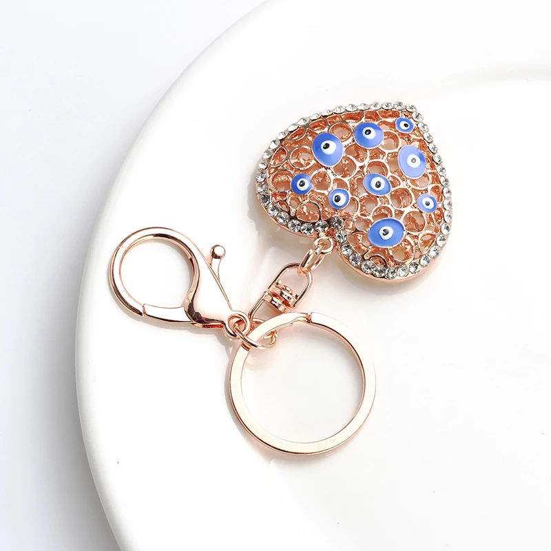 Модный брелок для ключей от сглаза из сплава в форме сердца ювелирные изделия