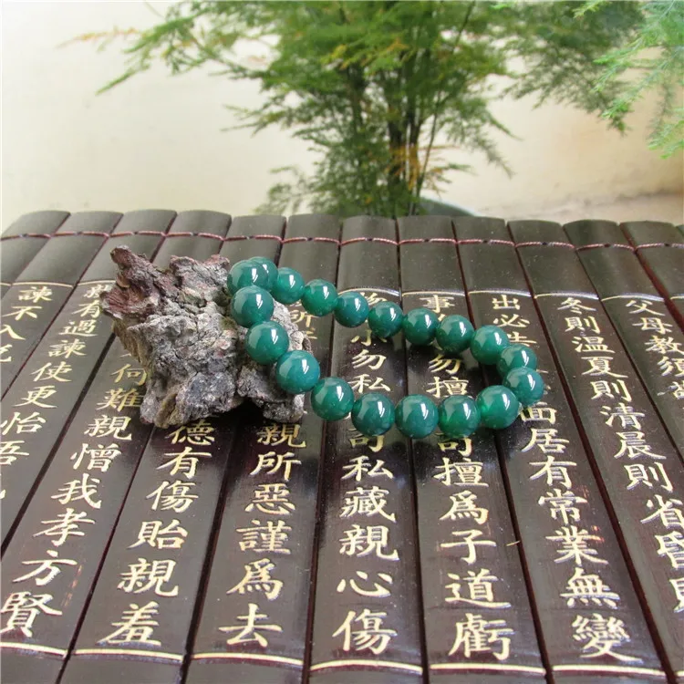 Браслет из натурального агата 10 мм нефритовый браслет ручной работы для мужчин и