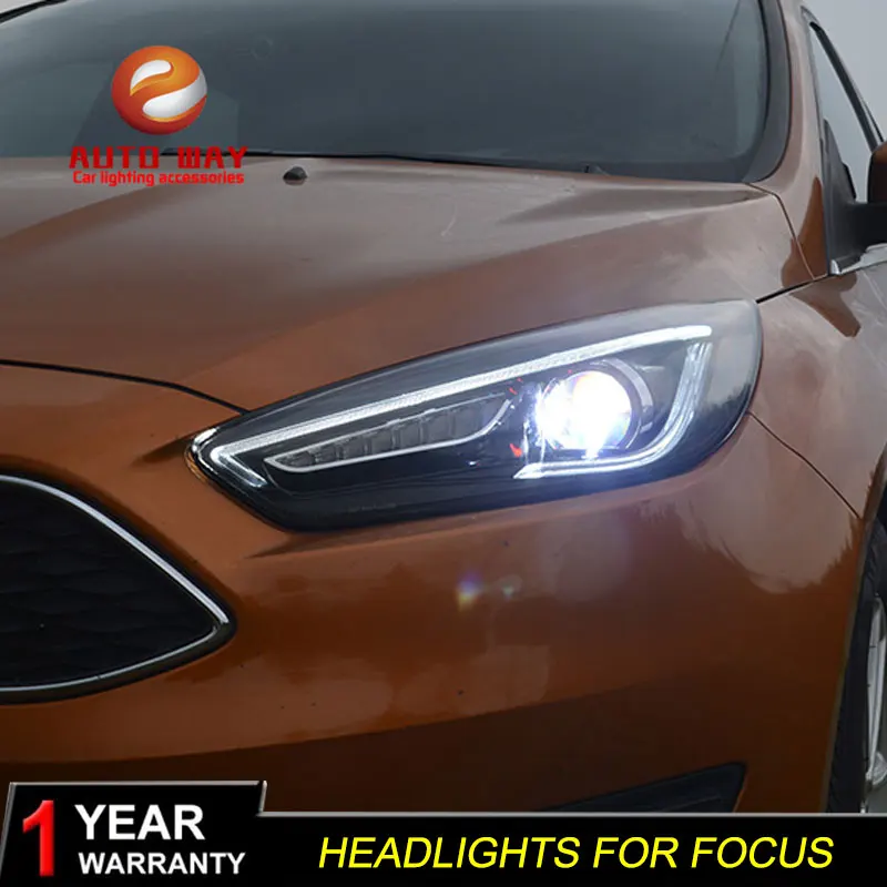 Белый Автомобильный Стайлинг 2 шт./1 комплект светодиодный фары для ford focus налобный фонарь для ford светодиодная фара для focus- налобный фонарь - Цвет: Белый